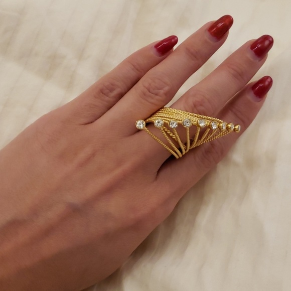 Rachel Zoe Gold Structural Ring - Picture 2 of 4